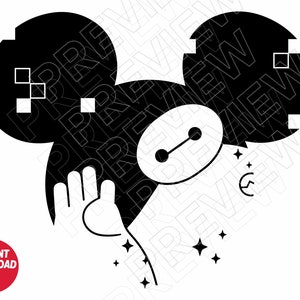 Baymax SVG Big Hero 6 png Clipart, Cut File Umriss Silhouette
