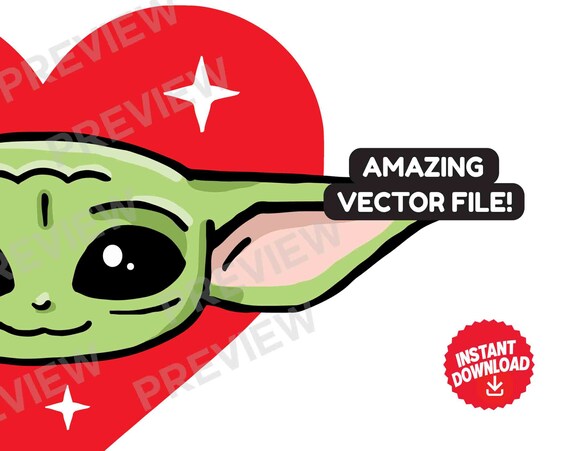 Baby Yoda Svg Vector File Star Wars Svg Clipart Svg Png Etsy