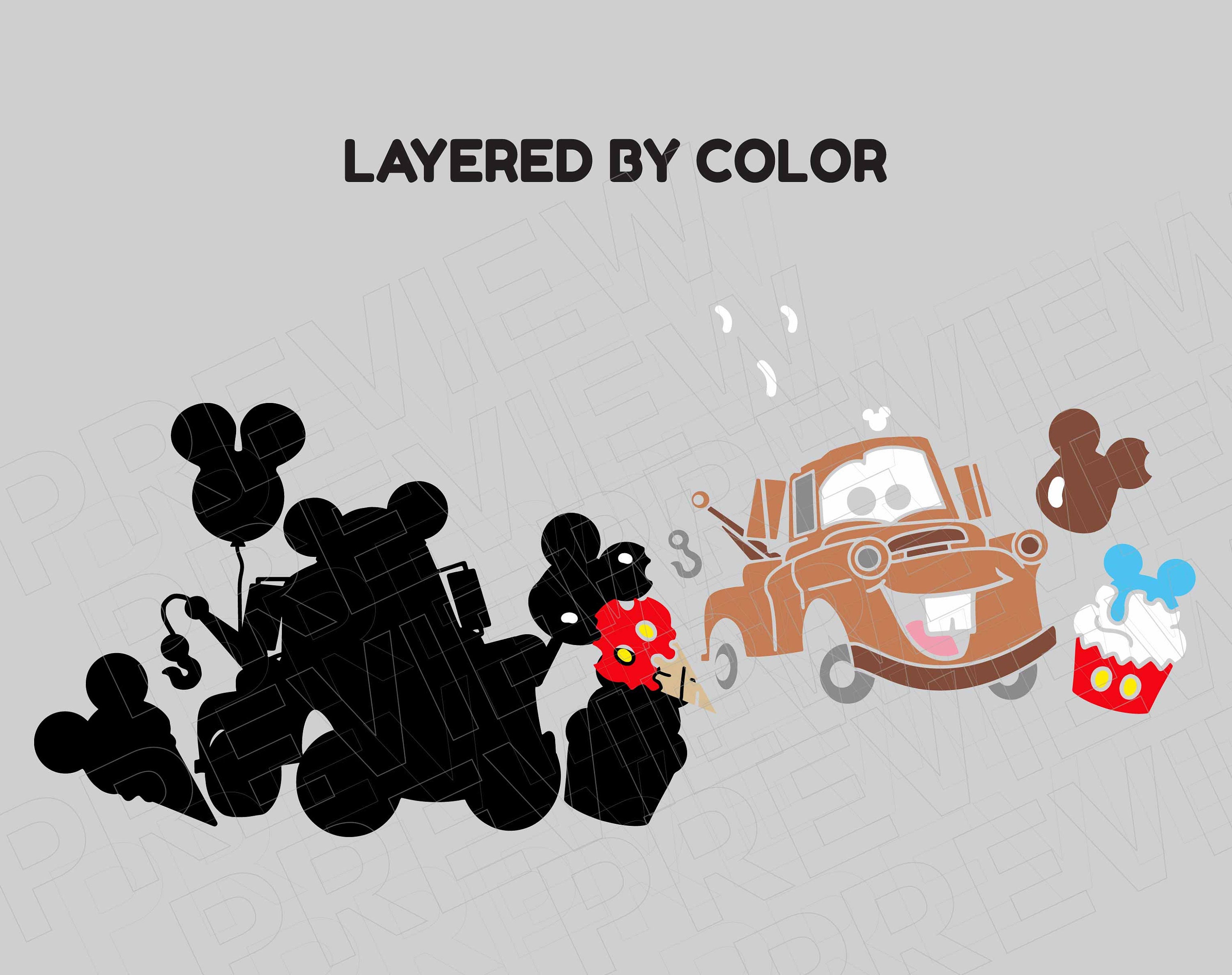 Cars SVG Tow Mater Disneyland Snacks Svg Png Clipart Dxf, Cut