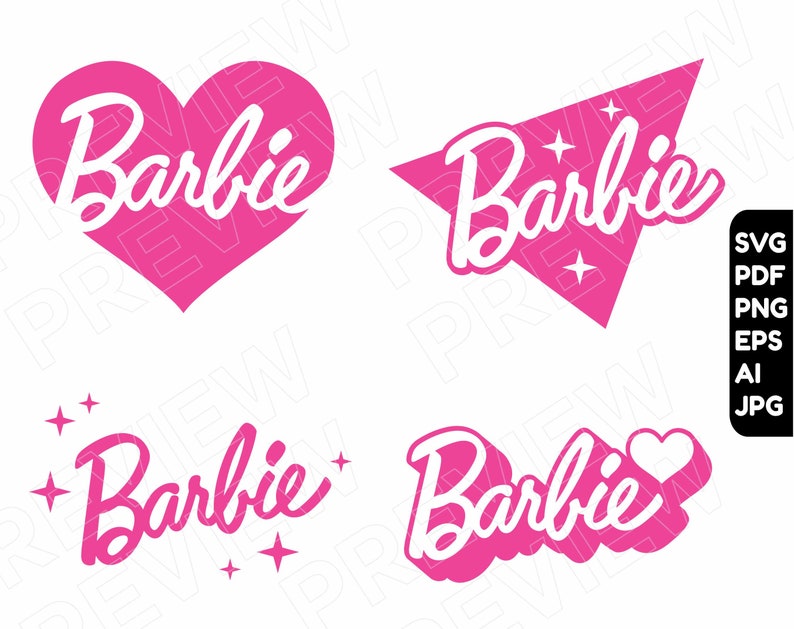 Barbie SVG BUNDLE Logos Barbie designs svg Barbie png | Etsy
