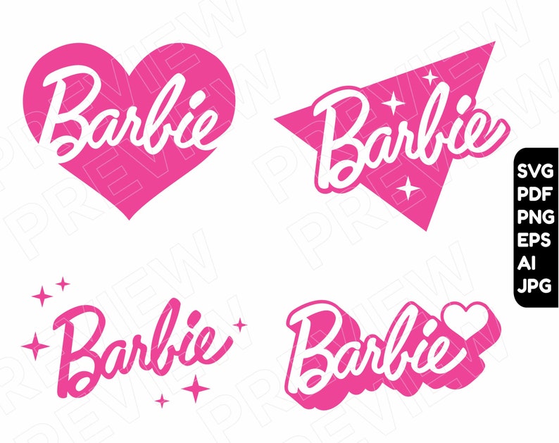 Barbie SVG BUNDLE Logos Barbie designs svg Barbie png Etsy