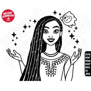Wish SVG Asha Star Dxf Magic Png Clipart , Cut File Outline Silhouette ...