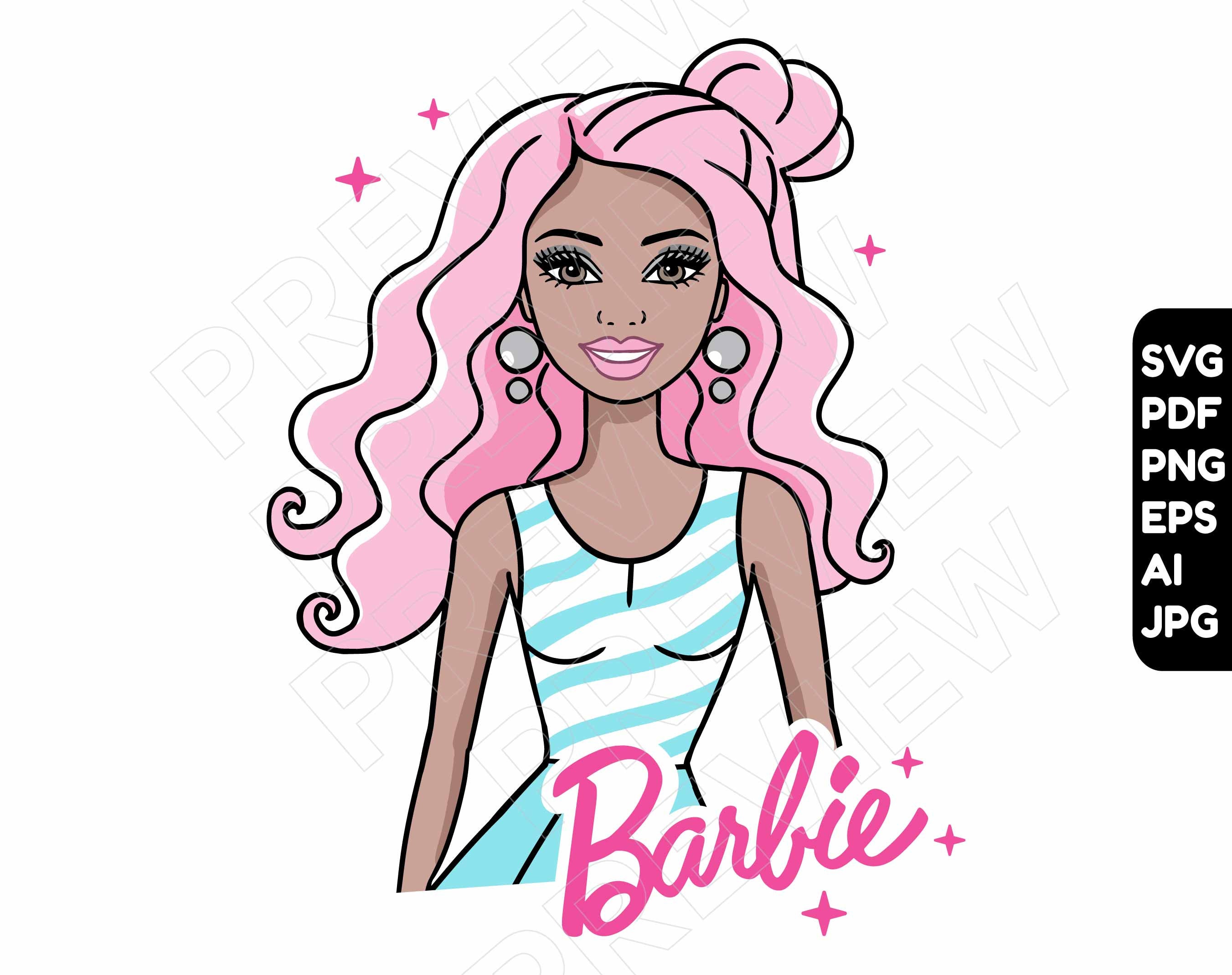 Afro Barbie SVG