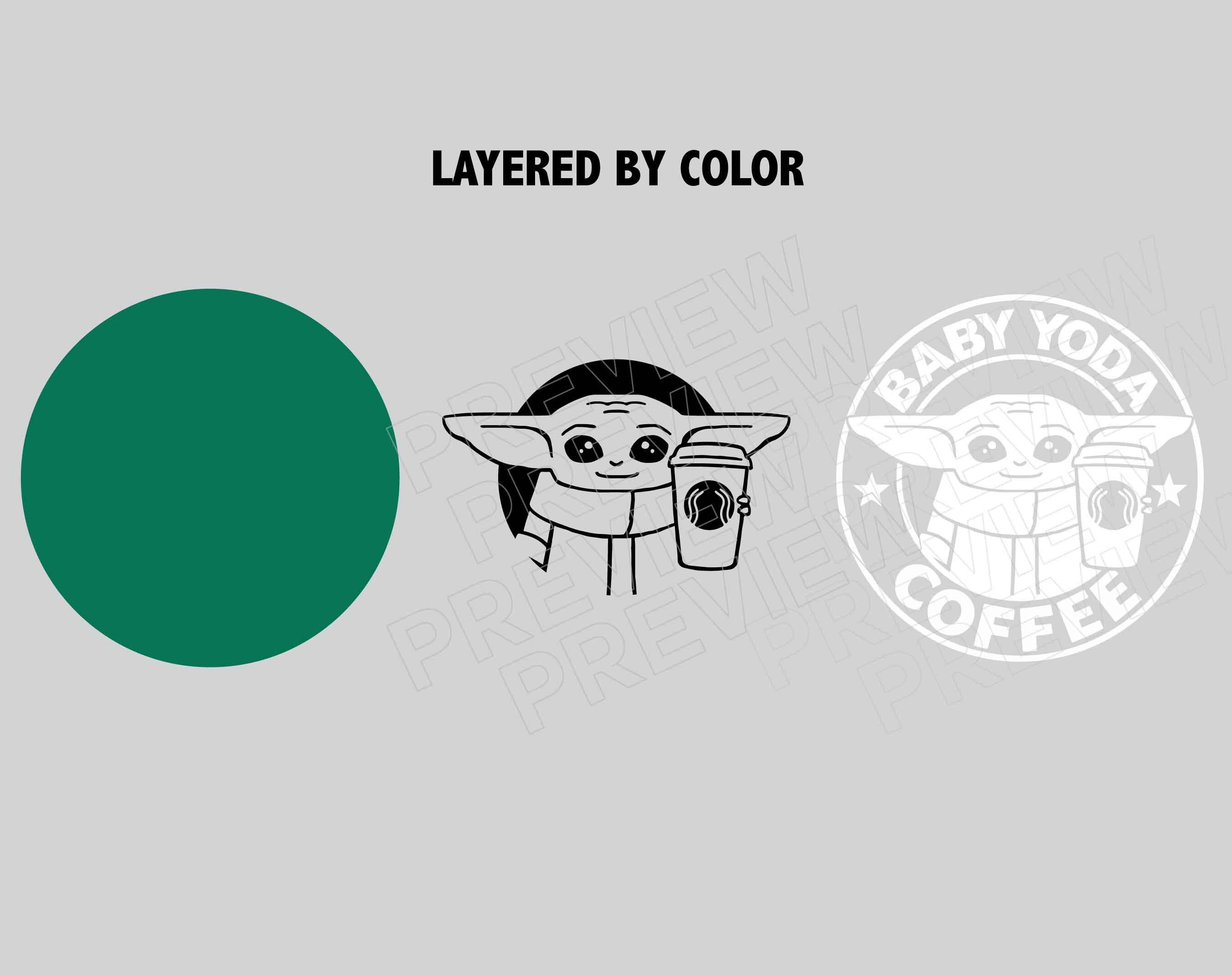 Download Baby Yoda SVG Starbucks svg Coffee svg Star Wars svg | Etsy