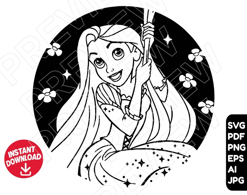Free Free 338 Disney Princess Tangled Svg SVG PNG EPS DXF File