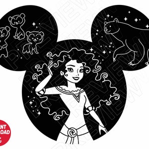 Disney Brave Merida Princess SVG Png Clipart Disney Princess | Etsy