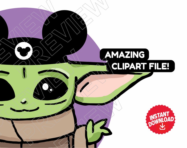 Free Free 270 Baby Yoda Mickey Ears Svg SVG PNG EPS DXF File
