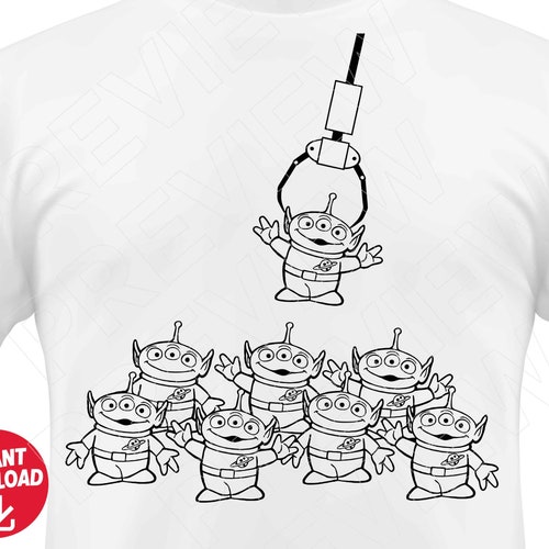Toy Story Aliens Svg Png Clipart Cut File Outline Silhouette