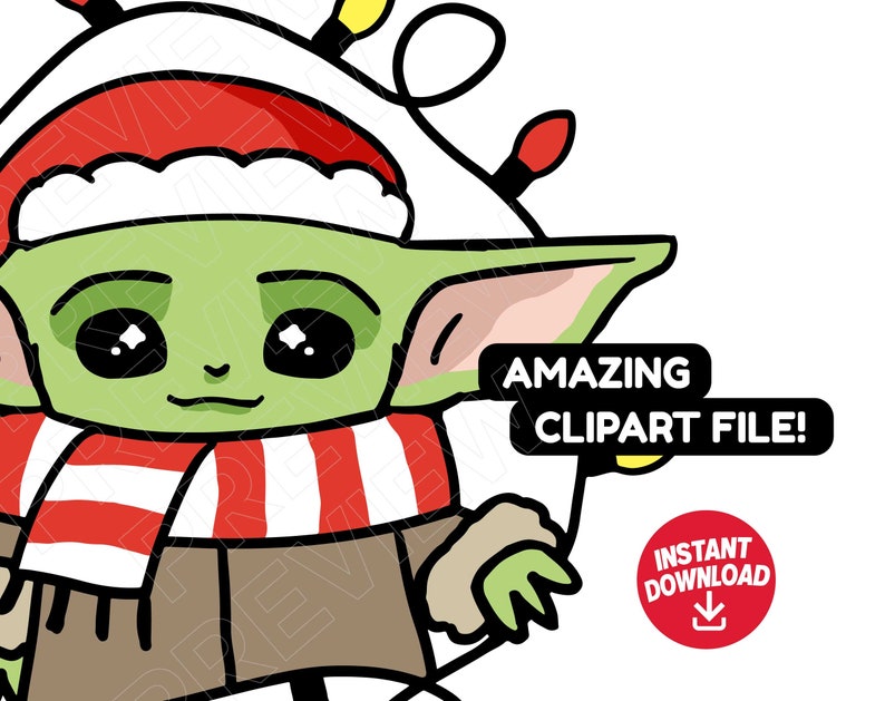 Download Baby Yoda SVG Christmas png cut file layered by color Star ...