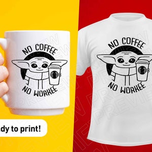Download Baby Yoda SVG Coffee svg Starbucks svg Star Wars svg | Etsy