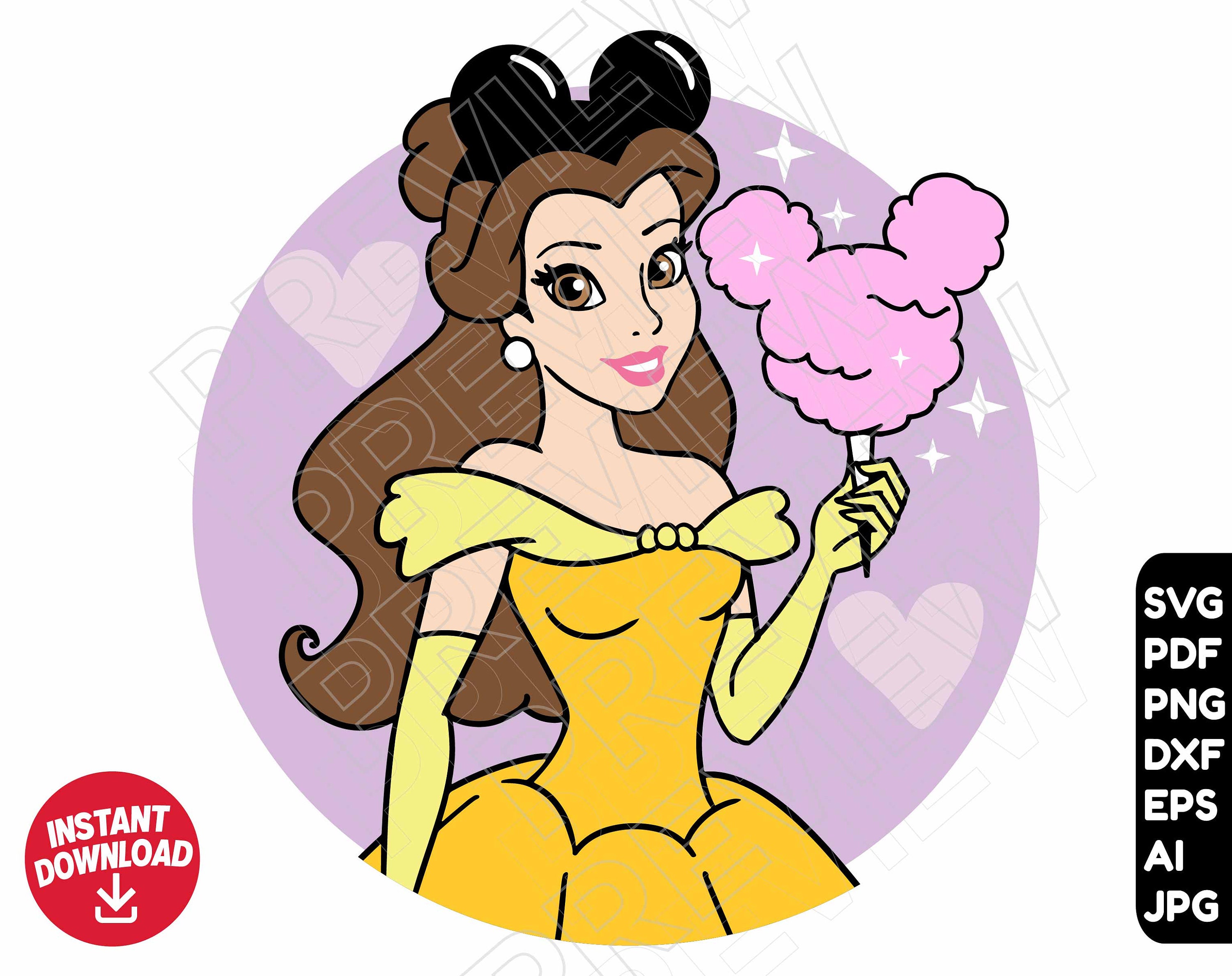 Disney Designer Lanyard - Belle - Beauty and the Beast - Sketch