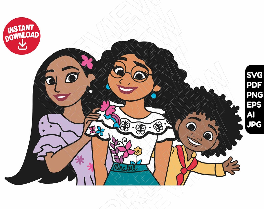 Encanto, Antonio & Mirabel - Familia Sticker, Zazzle