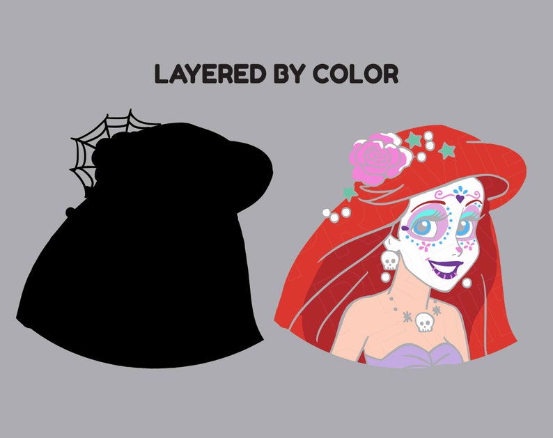 Disney Halloween SVG Catrina svg The little mermaid svg | Etsy