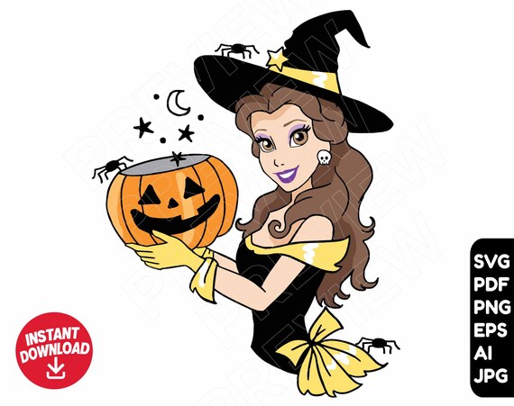 Download Disney Halloween Svg Belle Svg Beauty And The Beast Svg Etsy