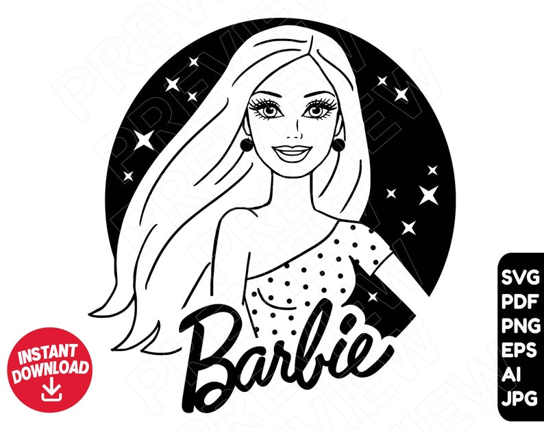 Barbie Clip Art SVG