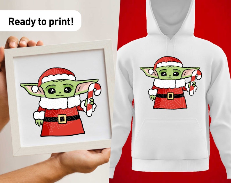Download Baby Yoda Christmas svg Santa Claus svg Star Wars The | Etsy