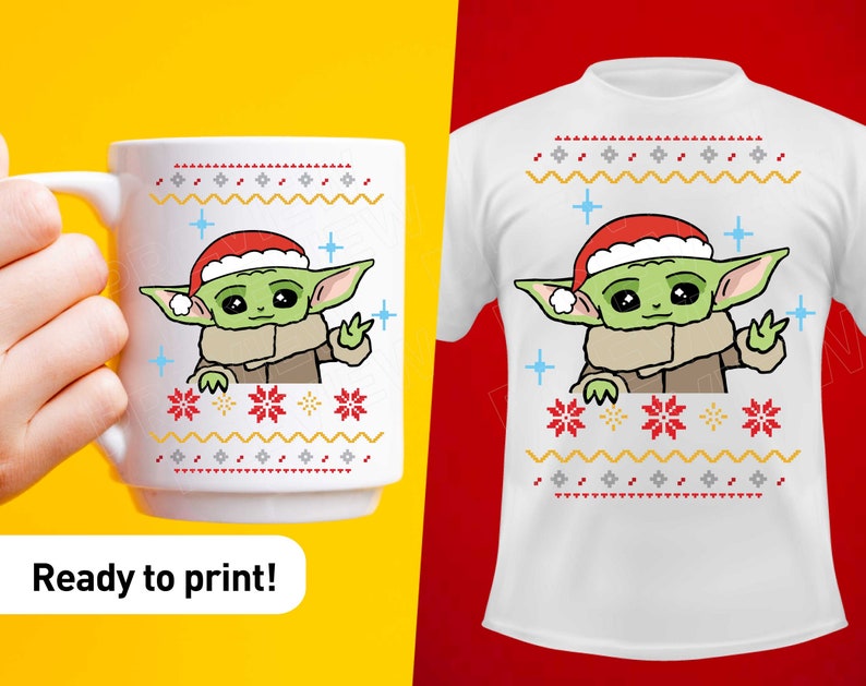 Download Baby Yoda SVG Christmas ugly sweater svg The Mandalorian ...