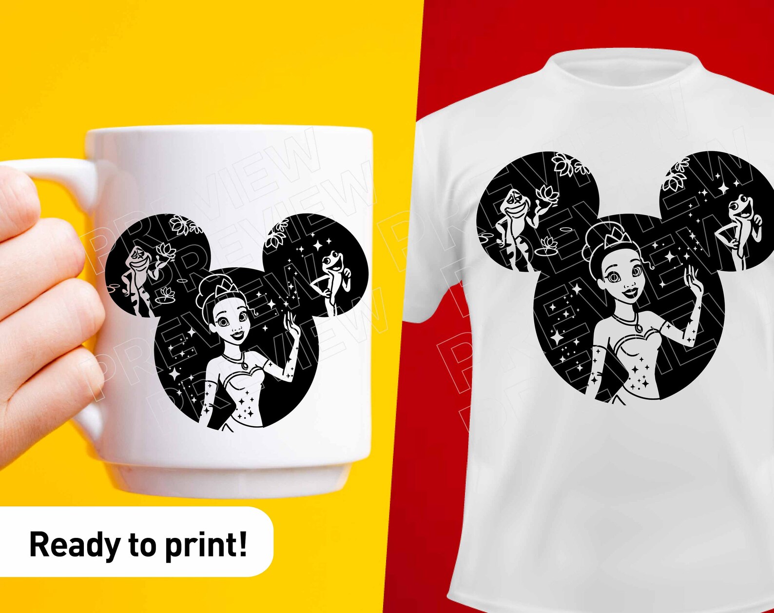 Tiana SVG Princess and the Frog , Princess SVG Png Clipart Disneyland