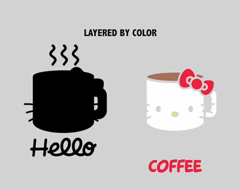 Download Hello Kitty SVG coffee svg Starbucks svg cat svg clipart | Etsy