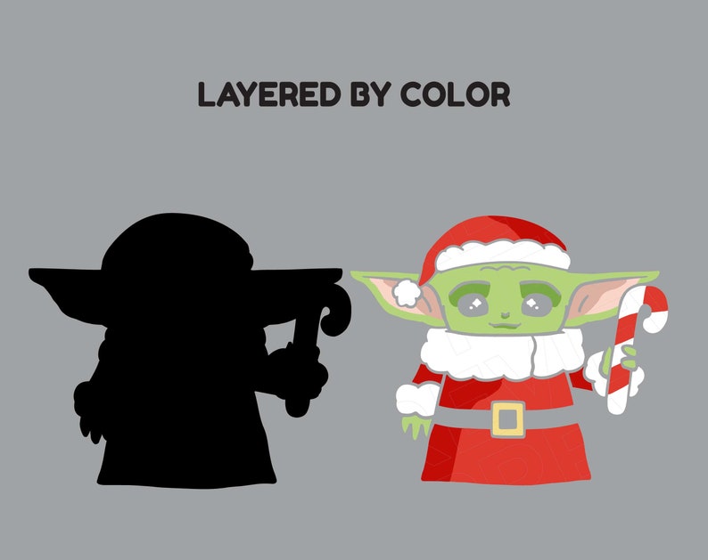 Download Baby Yoda Christmas svg Santa Claus svg Star Wars The | Etsy