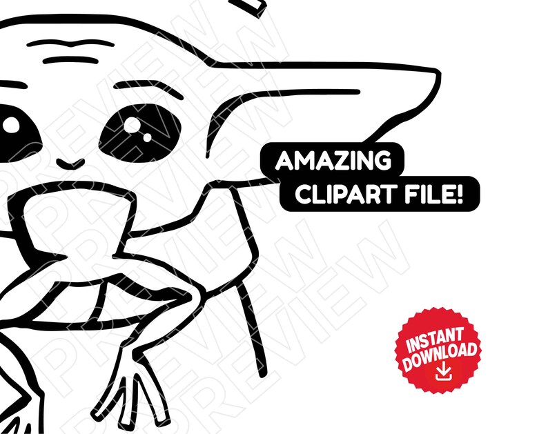 Download Baby Yoda SVG snack time vector cut file clipart Star Wars ...
