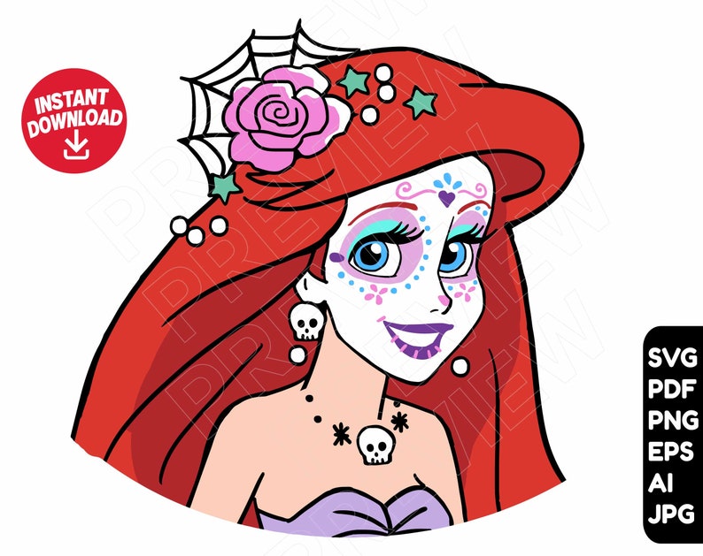 Free Free 160 Halloween Mermaid Svg SVG PNG EPS DXF File