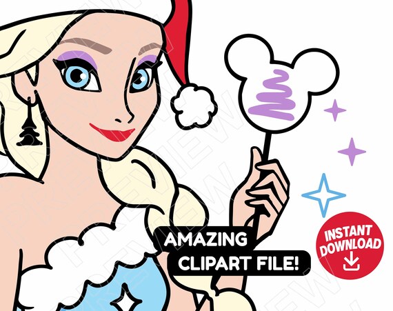 Princess Christmas SVG Frozen Elsa princess svg christmas 