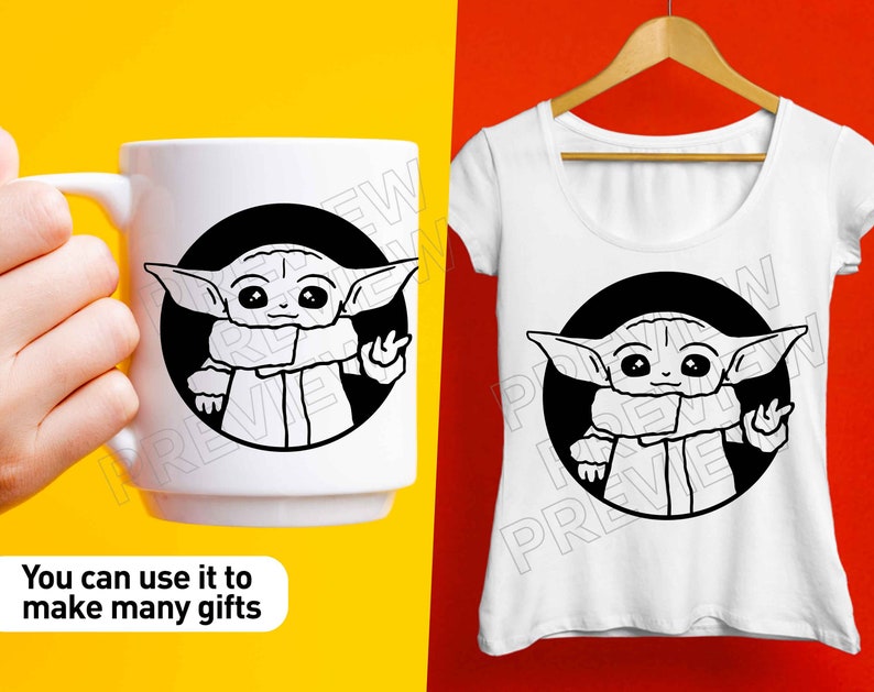 Download Baby Yoda SVG vector cut file png Star Wars svg The | Etsy