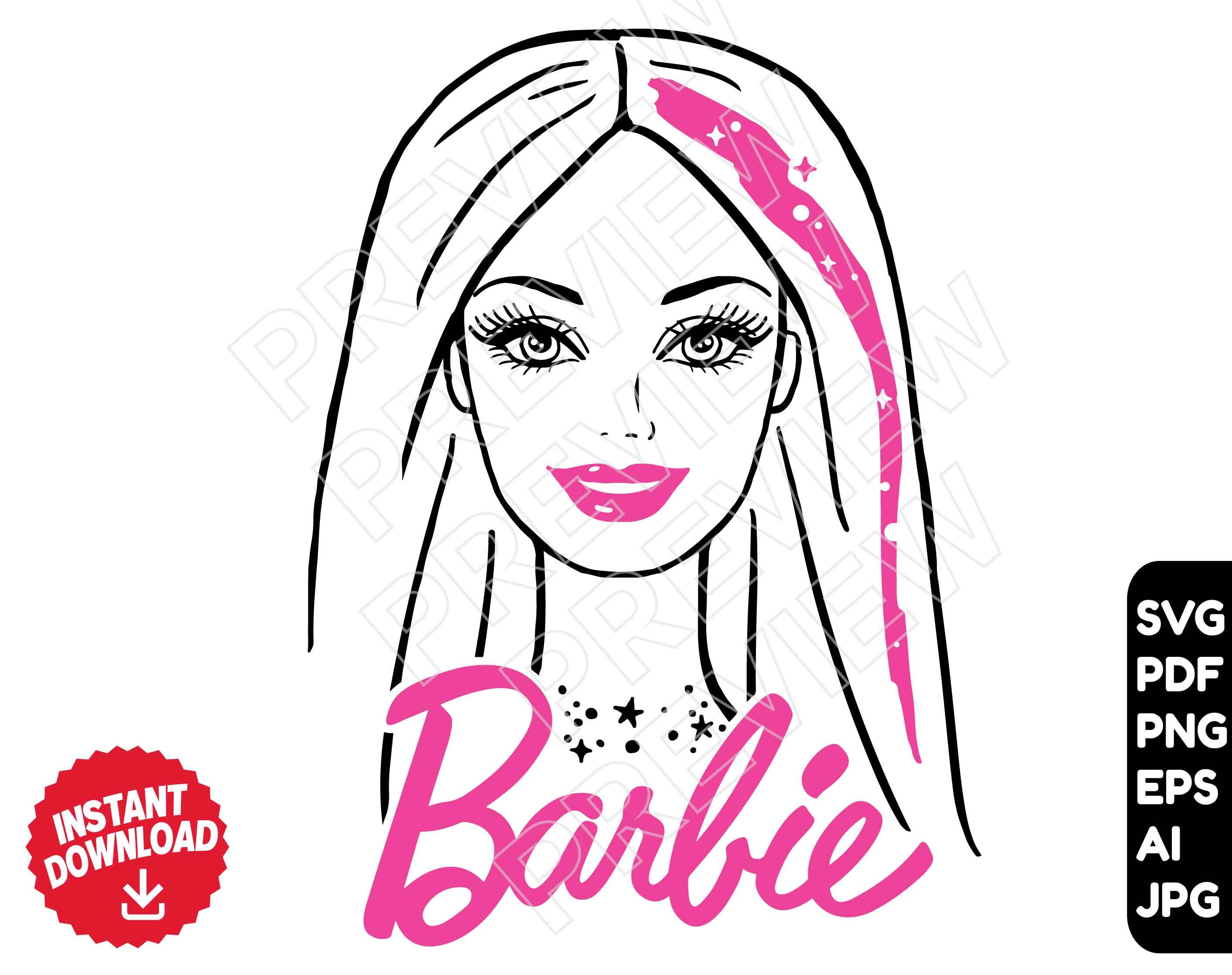 Barbie SVG Vector Cut File Barbie Clipart Barbie Png | Etsy Australia