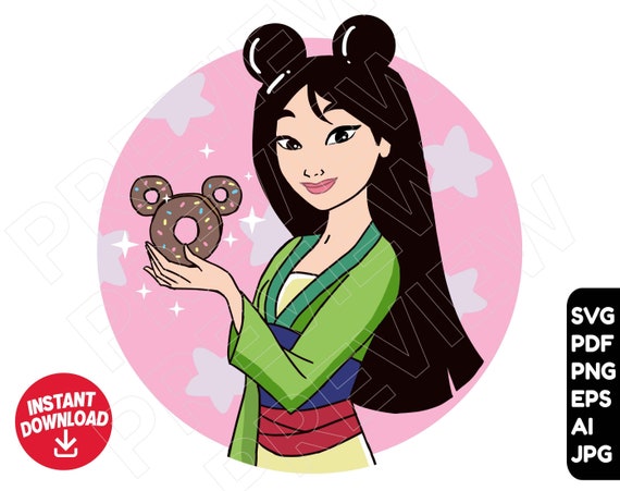 Download Mulan SVG Disney ears Disney Princess vector clipart file ...