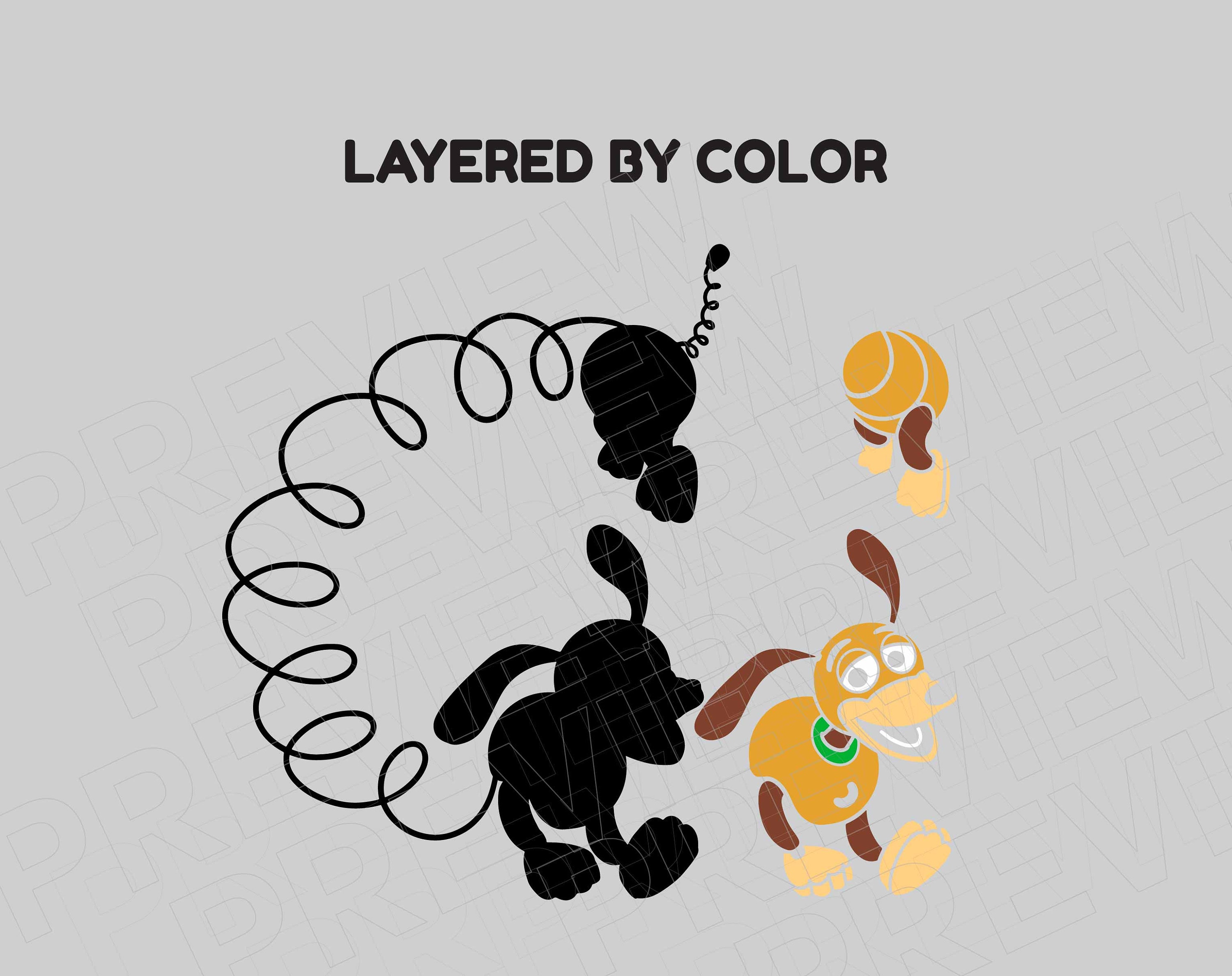 Toy Story SVG Slinky Dog Color Cut File Layered by Color Etsy