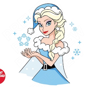 Disney Christmas SVG Elsa Frozen svg Disney princess cut | Etsy