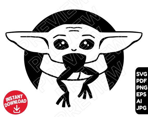 Vector Baby Yoda Svg