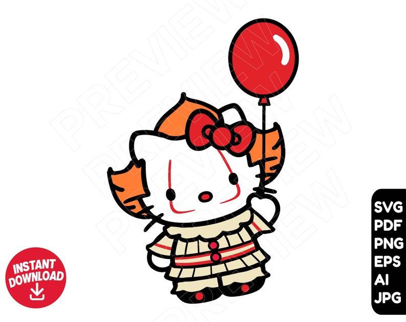 Layered Hello Kitty Svg