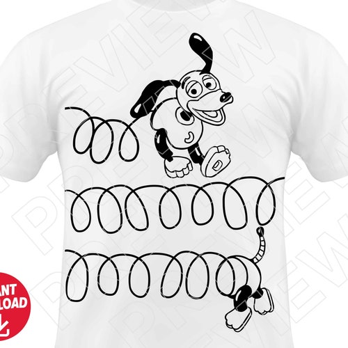 Slinky SVG Toy Story png clipart dog design , cut file outline silhouette