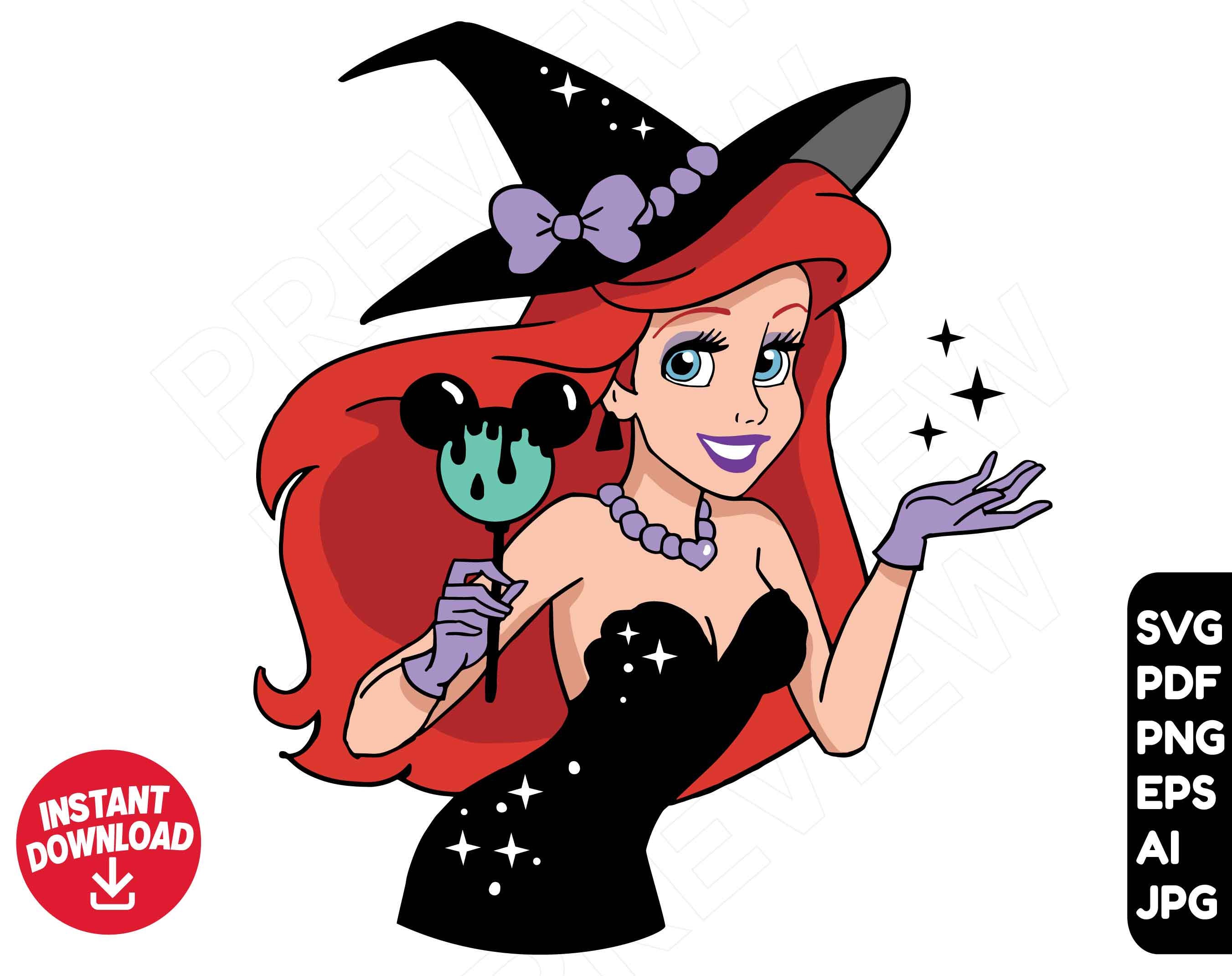 Halloween SVG the Little Mermaid Svg Ariel Svg Princess | Etsy