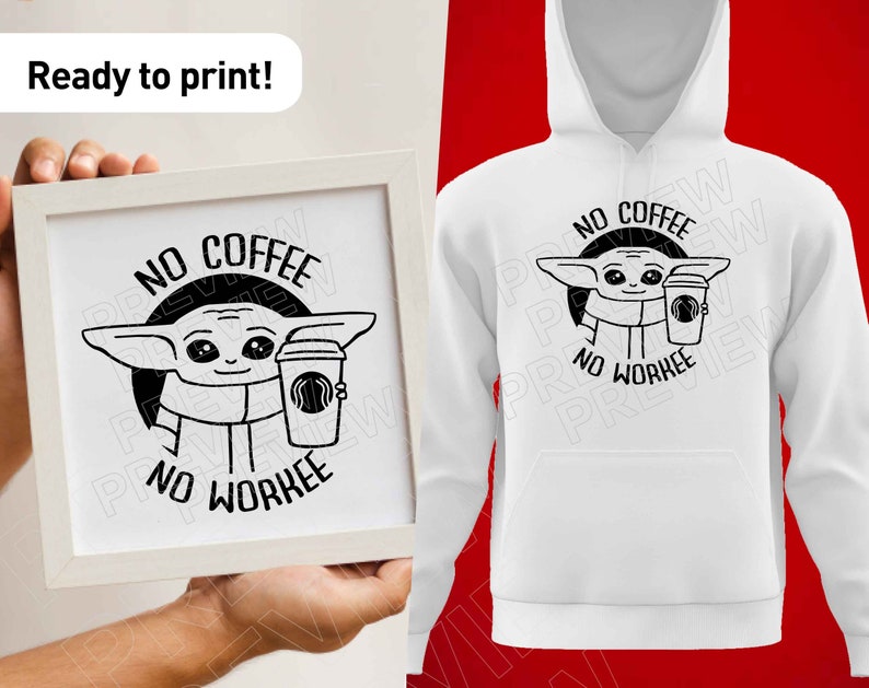 Download Baby Yoda SVG Coffee svg Starbucks svg Star Wars svg | Etsy