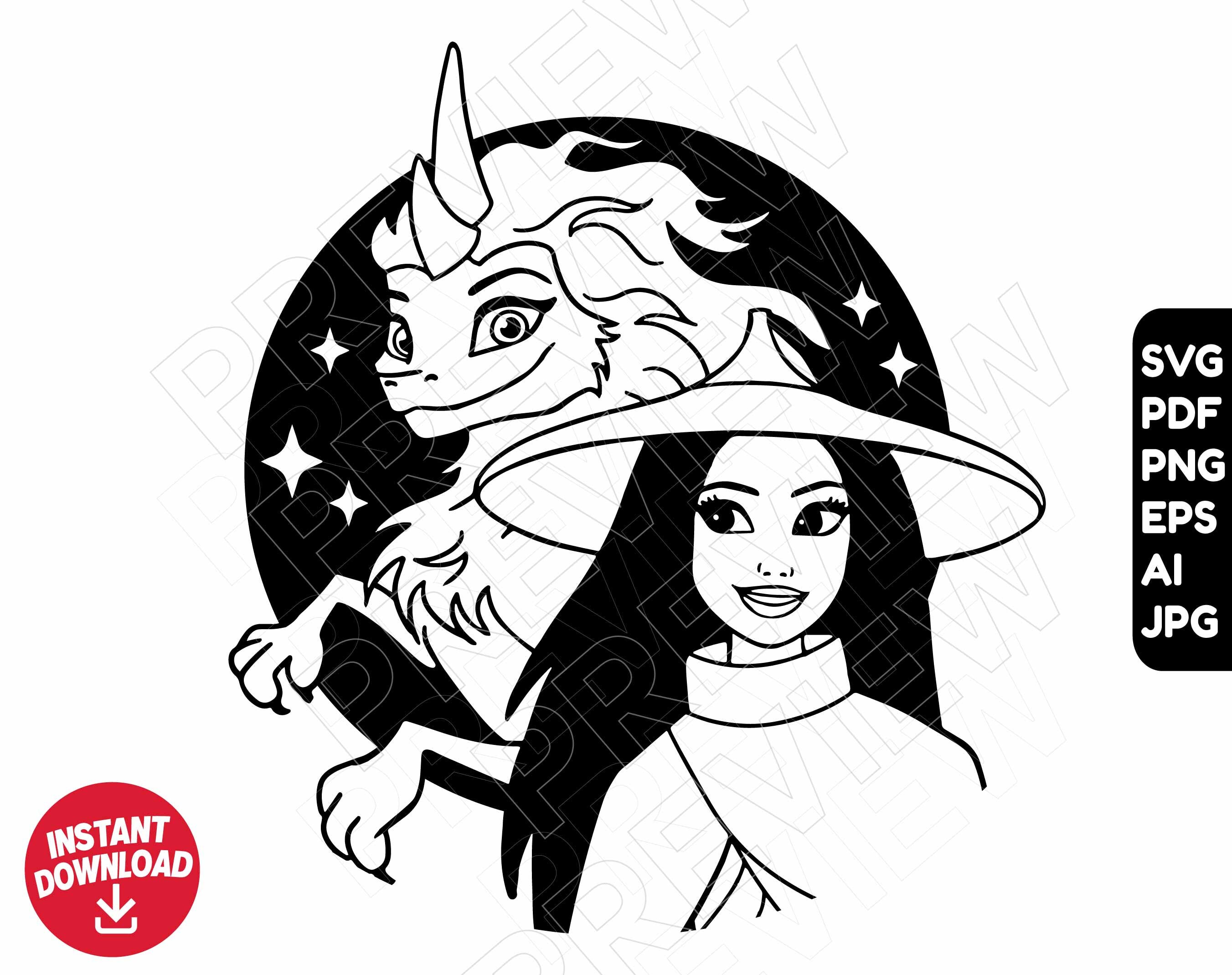 Raya And The Last Dragon Svg Sisu Png Clipart Disney Dragon Etsy