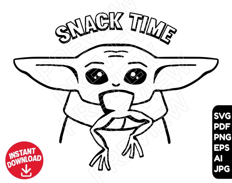 Free Free 255 Free Svg Of Baby Yoda SVG PNG EPS DXF File