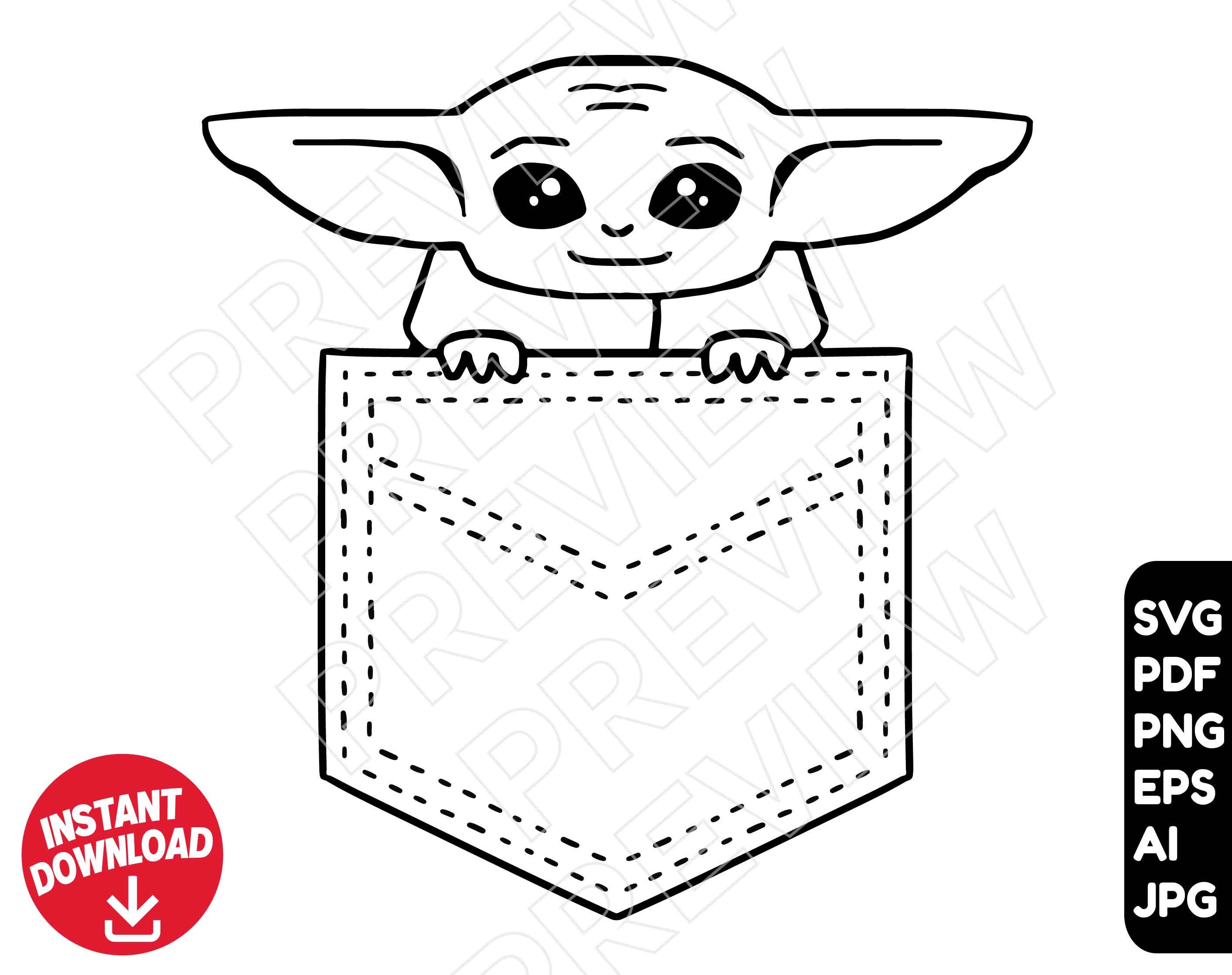 Baby Yoda Svg Clipart Vector Cut File Star Wars Svg The Etsy Baby Yoda Svg Clipart Vector Cut File Star Wars Svg The Etsy