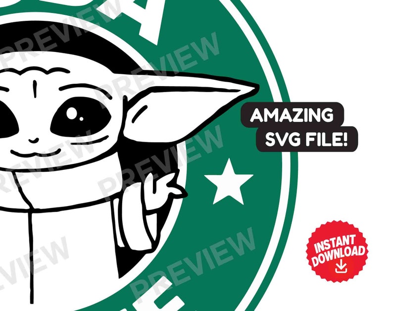 Download Baby Yoda Coffee svg png vector cut file Star Wars svg | Etsy