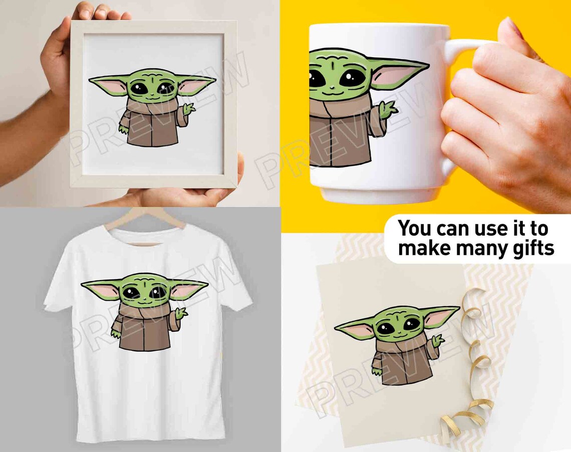 Download Baby Yoda SVG Vector file Star Wars SVG Disney SVG | Etsy
