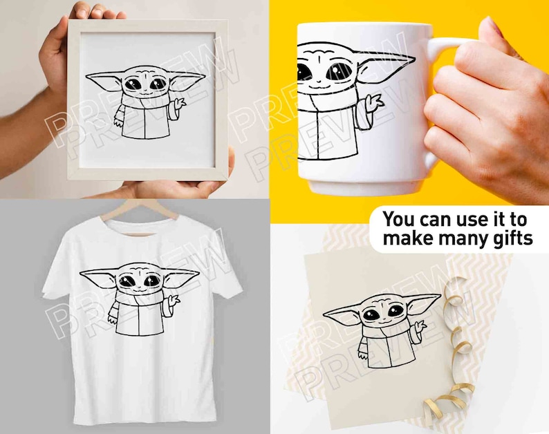 Download Baby Yoda SVG vector file Star Wars svg Disney SVG | Etsy