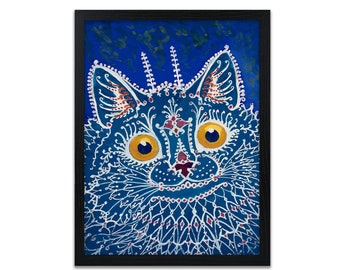 Colourful Cat Print - Modern Art Prints - Cat Poster - Giclee Prints - Frame Not Included