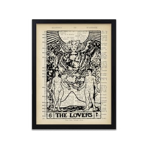 Stampe per amanti delle carte dei tarocchi / Stampe artistiche del dizionario dei tarocchi / Stampa delle carte dei tarocchi / Opere d'arte del dizionario astratto / Stampe vintage dei tarocchi