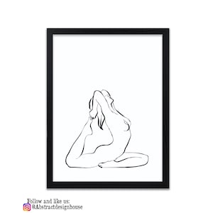 Female Form Minimalist Art Print | Abstract Wall Art | Abstract Female Art | Woman Line Drawing