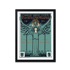 Art Nouveau Poster | Vintage Exhibition Poster | Vintage German Art Print | Berlin Art Exhibition Posters