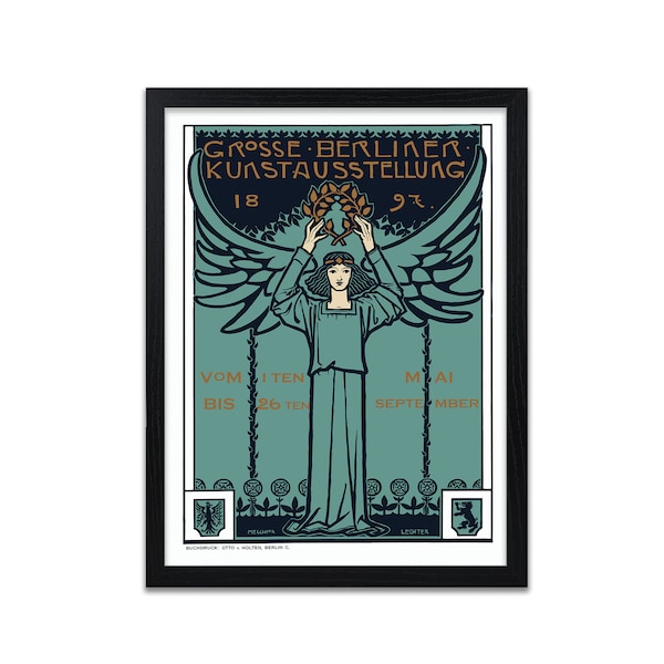 Jugendstil Poster | Vintage Ausstellungsplakat | Vintage Kunstdruck | Berliner Kunst Ausstellungsplakate