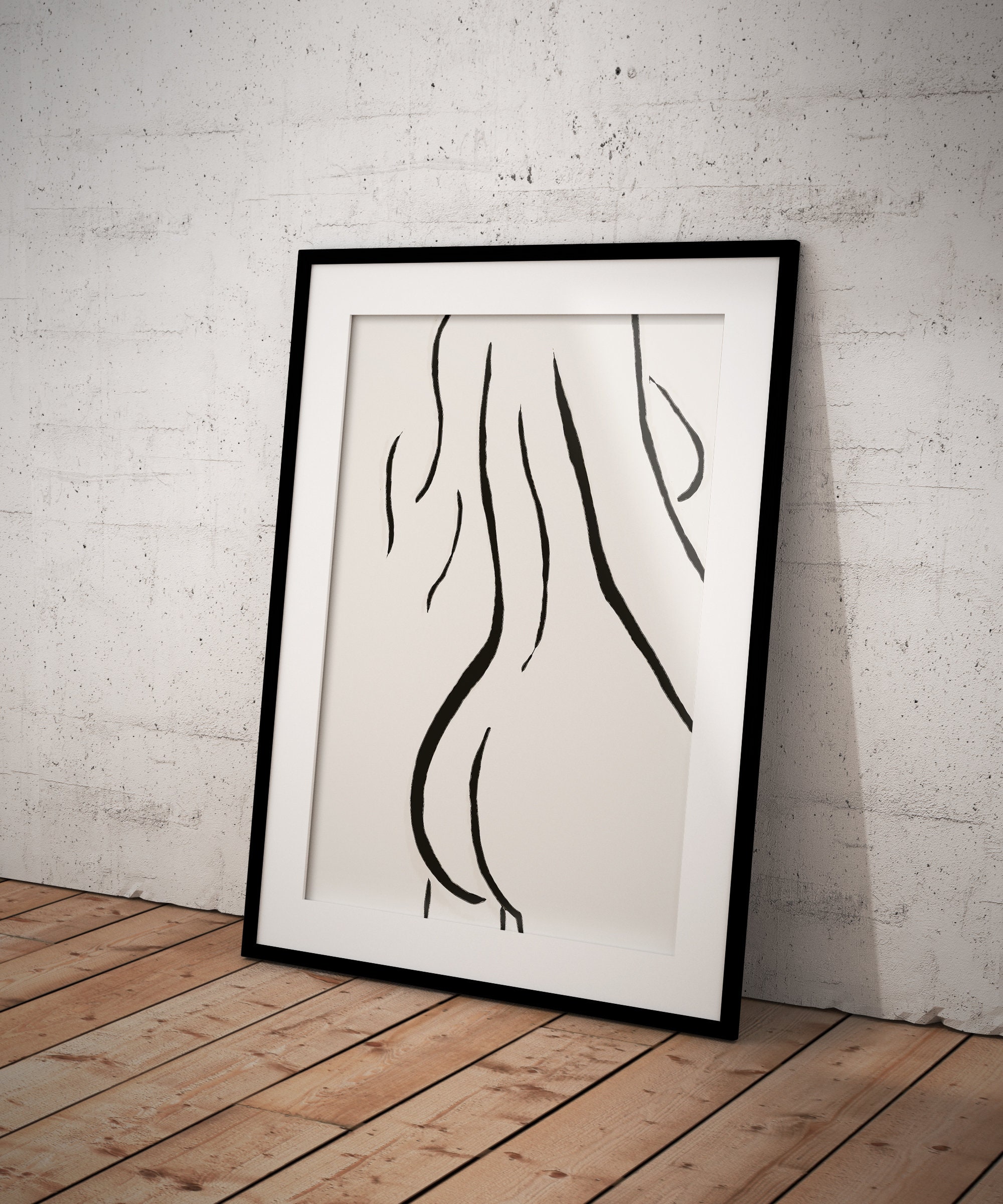 Abstract Nude Art Print - ghfci3n