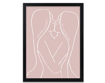 Customisable Lesbian Love Quote Art Print